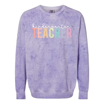 Back To School Matching Teacher Kindergarten Teachers Gift Colorblast Crewneck Sweatshirt