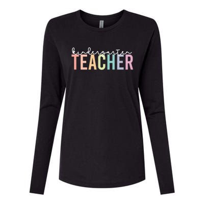 Back To School Matching Teacher Kindergarten Teachers Gift Womens Cotton Relaxed Long Sleeve T-Shirt