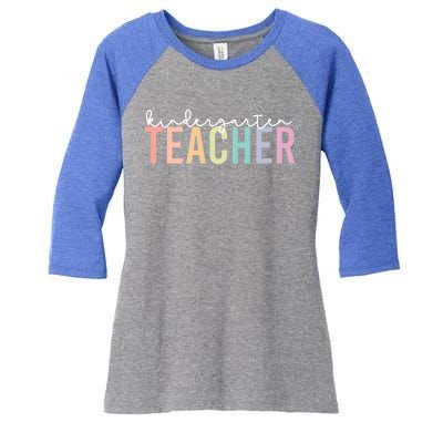 Back To School Matching Teacher Kindergarten Teachers Gift Women's Tri-Blend 3/4-Sleeve Raglan Shirt