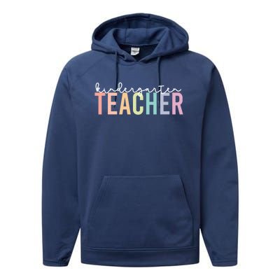 Back To School Matching Teacher Kindergarten Teachers Gift Performance Fleece Hoodie