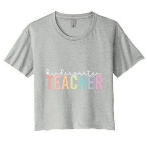 Back To School Matching Teacher Kindergarten Teachers Gift Women's Crop Top Tee