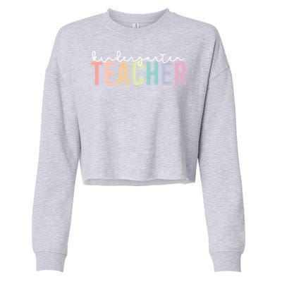 Back To School Matching Teacher Kindergarten Teachers Gift Cropped Pullover Crew