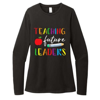 Back To School Teaching Future Leaders Teacher Life Gifts Womens CVC Long Sleeve Shirt