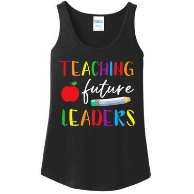 Back To School Teaching Future Leaders Teacher Life Gifts Ladies Essential Tank