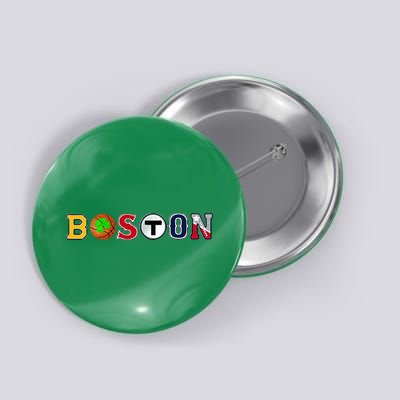 Bawston Townie Sports Fan Boston Mass New England Proud Button
