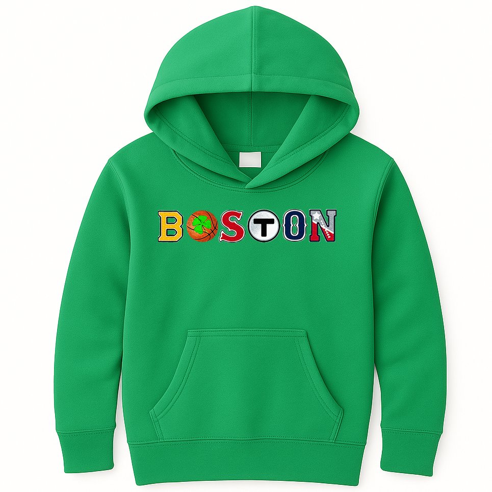 Bawston Townie Sports Fan Boston Mass New England Proud Kids Hoodie