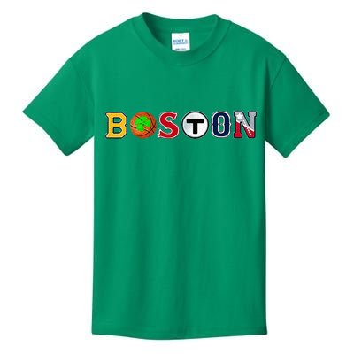 Bawston Townie Sports Fan Boston Mass New England Proud Kids T-Shirt