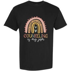 Back To School Counselor Counseling Is My Jam Rainbow Garment-Dyed Heavyweight T-Shirt