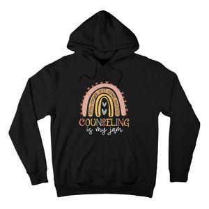 Back To School Counselor Counseling Is My Jam Rainbow Tall Hoodie