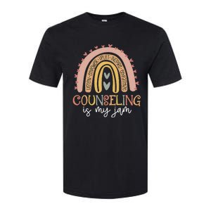 Back To School Counselor Counseling Is My Jam Rainbow Softstyle CVC T-Shirt