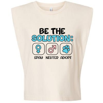 Be The Solution Spay Neuter Adopt Animal Lovers Garment-Dyed Women's Muscle Tee