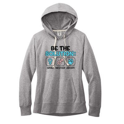 Be The Solution Spay Neuter Adopt Animal Lovers Women's Fleece Hoodie