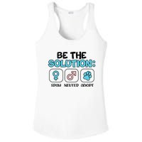 Be The Solution Spay Neuter Adopt Animal Lovers Ladies PosiCharge Competitor Racerback Tank