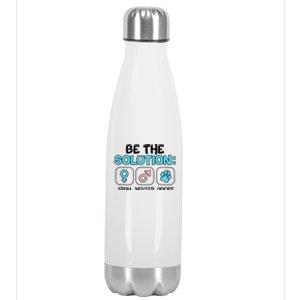 Be The Solution Spay Neuter Adopt Animal Lovers Stainless Steel Insulated Water Bottle