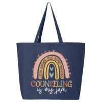 Back to School Counselor Counseling Is My Jam Rainbow 25L Jumbo Tote