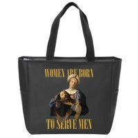 Born To Serve Christian Boss Motivational Funny Zip Tote Bag