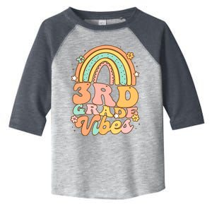 Back To School Third Grade Vibes Student Teacher rainbow Toddler Fine Jersey T-Shirt