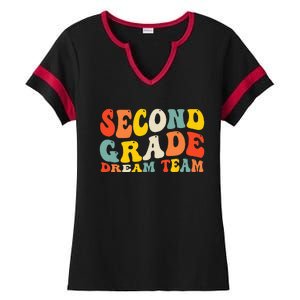 Back To School 2nd Grade Dream Team Teacher Second Grade Ladies Halftime Notch Neck Tee