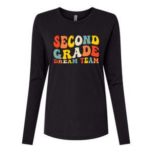 Back To School 2nd Grade Dream Team Teacher Second Grade Womens Cotton Relaxed Long Sleeve T-Shirt