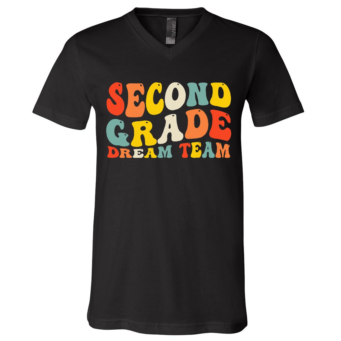 Back To School 2nd Grade Dream Team Teacher Second Grade V-Neck T-Shirt