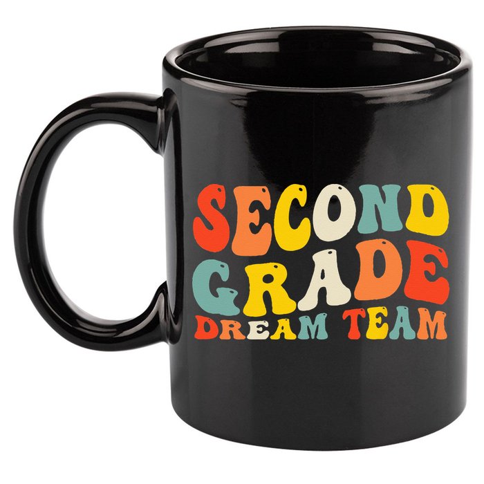 Back To School 2nd Grade Dream Team Teacher Second Grade 11oz C Handle Ceramic Mug