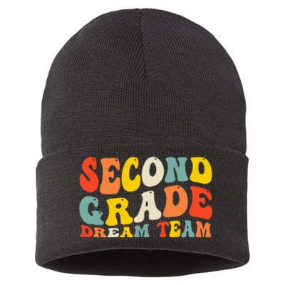 Back To School 2nd Grade Dream Team Teacher Second Grade Sustainable Knit Beanie