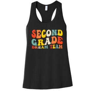 Back To School 2nd Grade Dream Team Teacher Second Grade Women's Racerback Tank