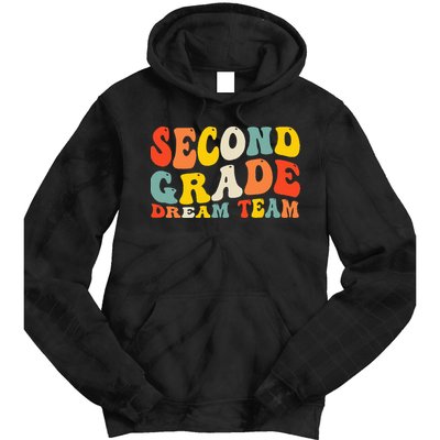 Back To School 2nd Grade Dream Team Teacher Second Grade Tie Dye Hoodie