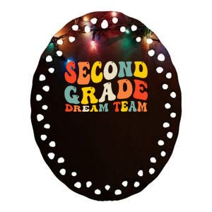 Back To School 2nd Grade Dream Team Teacher Second Grade Ceramic Oval Ornament