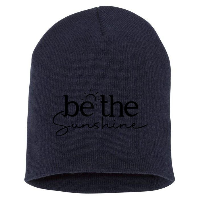 Be The Sunshine Retro Beach Vacation Summer Quote Wo Gift Short Acrylic Beanie