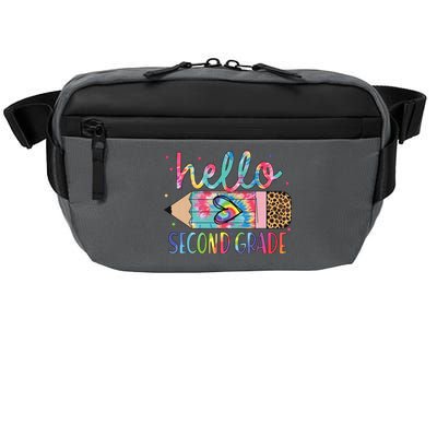 Back To School Hello Second 2nd Grade Leopard Tie Dye Pencil Crossbody Pack