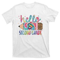 Back To School Hello Second 2nd Grade Leopard Tie Dye Pencil T-Shirt