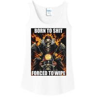 Born To Shit Forced To Wipe Ladies Essential Tank