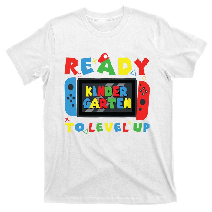 Back To School Kindergarten Ready To Level Up Gamer T-Shirt