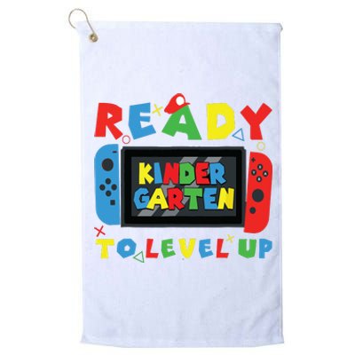 Back To School Kindergarten Ready To Level Up Gamer Platinum Collection Golf Towel