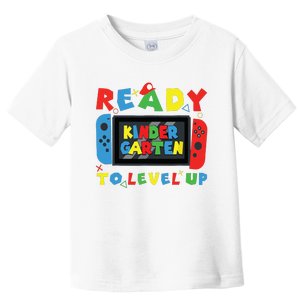 Back To School Kindergarten Ready To Level Up Gamer Toddler T-Shirt