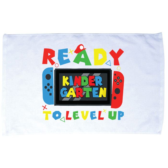 Back To School Kindergarten Ready To Level Up Gamer Microfiber Hand Towel