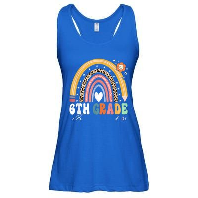 Back To School Rainbow 6Th Sixth Grade Squad Teachers Gift Ladies Essential Flowy Tank