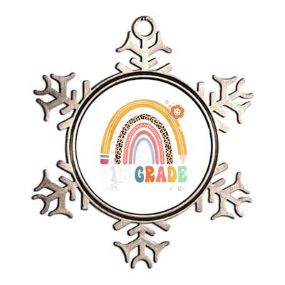 Back To School Rainbow 6Th Sixth Grade Squad Teachers Gift Metallic Star Ornament