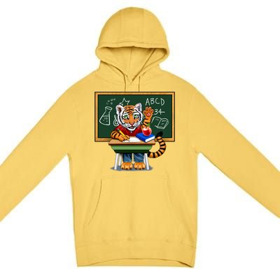 Back To School Tiger Premium Pullover Hoodie