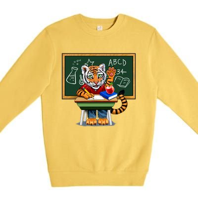 Back To School Tiger Premium Crewneck Sweatshirt