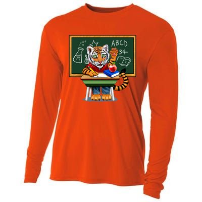 Back To School Tiger Cooling Performance Long Sleeve Crew