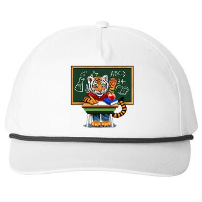 Back To School Tiger Snapback Five-Panel Rope Hat