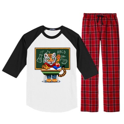 Back To School Tiger Raglan Sleeve Pajama Set