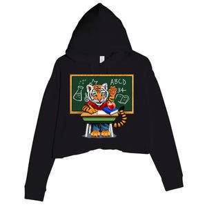 Back To School Tiger Crop Fleece Hoodie