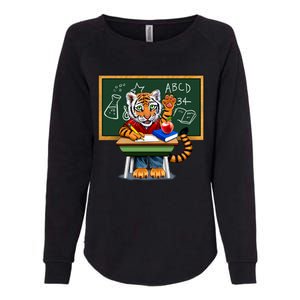 Back To School Tiger Womens California Wash Sweatshirt