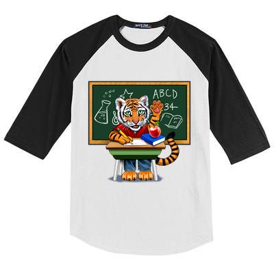 Back To School Tiger Kids Colorblock Raglan Jersey