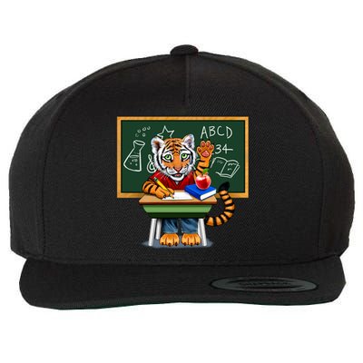 Back To School Tiger Wool Snapback Cap