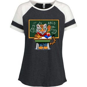 Back To School Tiger Enza Ladies Jersey Colorblock Tee