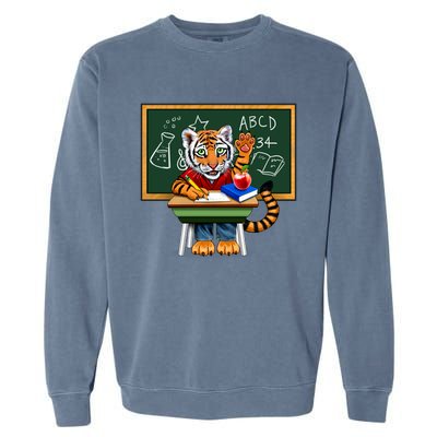 Back To School Tiger Garment-Dyed Sweatshirt